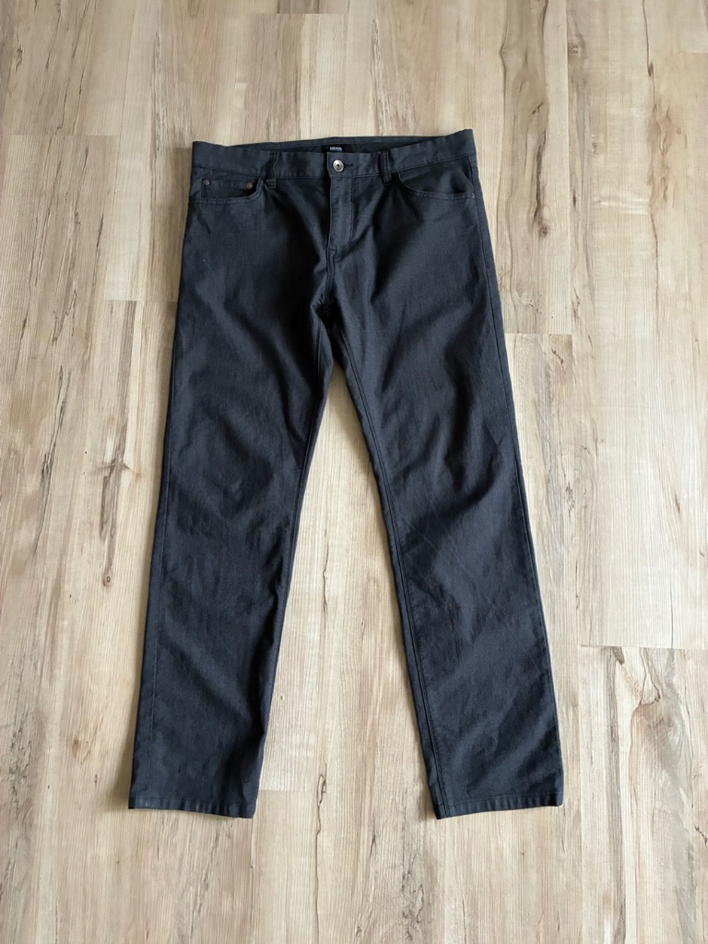 Boss Hugo Boss Stretch Regular Fit Men's Black Straight Pants 34x34